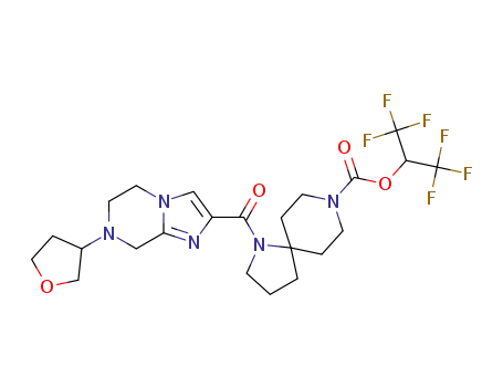 1,1,1,3,3,3-hexafluoropropan-2-yl 1-(7-(tetrahydrofuran-3-yl)-5,6,7,8-tetrahydroimidazo[1,2-a]pyrazine-2-carbonyl)-1,8-diazaspiro[4.5]decane-8-carboxylate