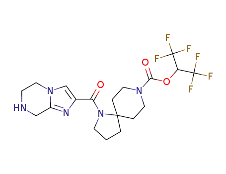 1,1,1,3,3,3-hexafluoropropan-2-yl 1-(5,6,7,8-tetrahydroimidazo[1,2-a]pyrazine-2-carbonyl)-1,8-diazaspiro[4.5]decane-8-carboxylate
