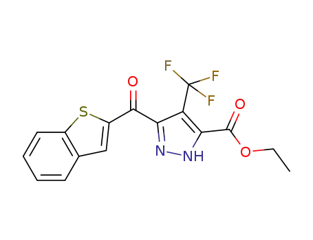 3-(benzo[b]thiophene-2-carbonyl)-4-(trifluoromethyl)-1H-pyrazole-5-carboxylate