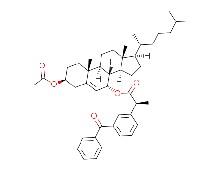 (3S,7S,10R,13R,17R)-3-acetoxy-10,13-dimethyl-17-((R)-6-methylheptan-2-yl)2,3,4,7,8,9,10,11,12,13,14,15,16,17-tetradecahydro-1H-cyclopenta[a]phenanthren-7-yl (2S)-2-(3-benzoylphenyl)-propanoate