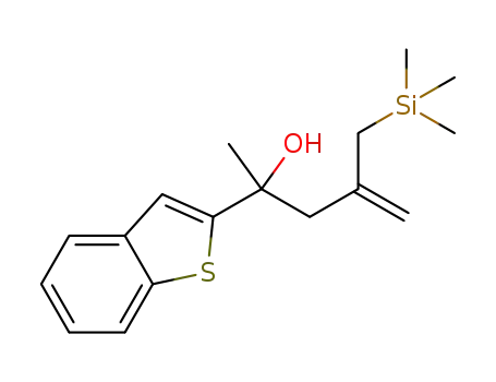 2-(benzo[b]thiophen-2-yl)-4-((trimethylsilyl)methyl)pent-4-en-2-ol