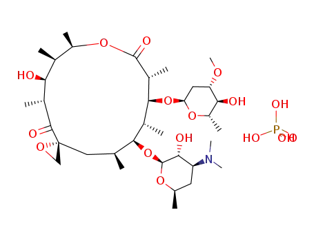 (3S,5S,6S,7R,8S,9R,12R,13R,14S,15R)-6-[4-(dimethylamino)-3-hydroxy-6-methyloxan-2-yl]oxy-14-hydroxy-8-(5-hydroxy-4-methoxy-6-methyloxan-2-yl)oxy-5,7,9,12,13,15-hexamethyl-1,11-dioxaspiro[2.13]hexadecane-10,16-dione;phosphoric acid