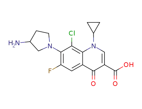 Molecular Structure of 105956-97-6 (Clinafloxacin)