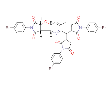 (4aR,5aR,8aS,8bR)-2-{Bis-[1-(4-bromo-phenyl)-2,5-dioxo-pyrrolidin-3-yl]-methyl}-7-(4-bromo-phenyl)-3-methyl-4a,5a,8a,8b-tetrahydro-pyrrolo[3',4':4,5]furo[3,2-b]pyridine-6,8-dione