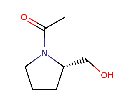 Molecular Structure of 66158-68-7 (1-((S)-2-HydroxyMethyl-pyrrolidin-1-yl)-ethanone)