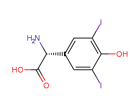 (R)-4'-hydroxy-3',5'-diiodophenylglycine