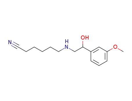 6-<2-hydroxy-2-(m-methoxyphenyl)ethylamino>hexanonitrile