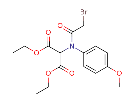 Molecular Structure of 106817-55-4 (Propanedioic acid, [(bromoacetyl)(4-methoxyphenyl)amino]-, diethyl
ester)