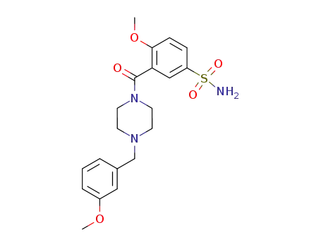 4-Methoxy-3-[4-(3-methoxy-benzyl)-piperazine-1-carbonyl]-benzenesulfonamide