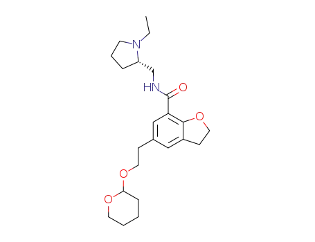 (S)-(-)-N-<(1-ethyl-2-pyrrolidinyl)methyl>-5-(2-tetrahydropyranyloxyethyl)-2,3-dihydrobenzofuran-7-carboxamide
