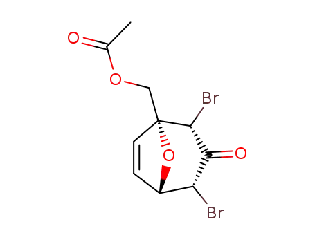 (1S*,2R*,4S*,5R*)-1-acetoxymethyl-2,4-dibromo-8-oxabicyclo<3.2.1>oct-6-en-3-one
