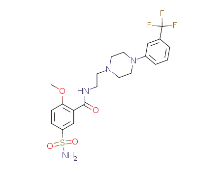 N-<2-<4-(3-trifluoromethylphenyl)-1-piperazinyl>ethyl>2-methoxy-5-methyl sulfamoylbenzamide