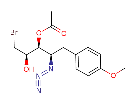 Acetic acid (1S,2R)-2-azido-1-((R)-2-bromo-1-hydroxy-ethyl)-3-(4-methoxy-phenyl)-propyl ester