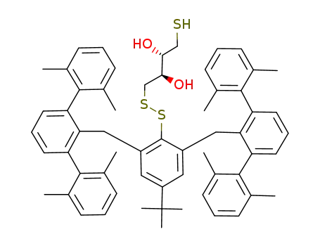 (2R,3S)-1-[4-tert-Butyl-2,6-bis-(2,6,2'',6''-tetramethyl-[1,1';3',1'']terphenyl-2'-ylmethyl)-phenyldisulfanyl]-4-mercapto-butane-2,3-diol