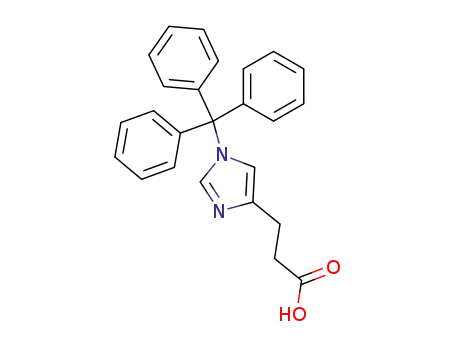 Molecular Structure of 160446-35-5 (3-(N-1-TRITYL-IMIDAZOL-4-YL)PROPIONIC ACID)