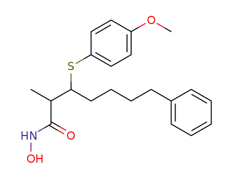 Molecular Structure of 193547-71-6 (Benzeneheptanamide, N-hydroxy-b-[(4-methoxyphenyl)thio]-a-methyl-)