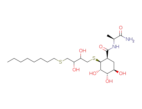 (1R,2S,3S,4S,5R)-2-(2,3-Dihydroxy-4-octylsulfanyl-butylsulfanyl)-3,4,5-trihydroxy-cyclohexanecarboxylic acid ((S)-1-carbamoyl-ethyl)-amide
