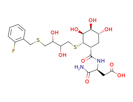 (S)-3-({(1R,2S,3S,4S,5R)-2-[4-(2-Fluoro-benzylsulfanyl)-2,3-dihydroxy-butylsulfanyl]-3,4,5-trihydroxy-cyclohexanecarbonyl}-amino)-succinamic acid