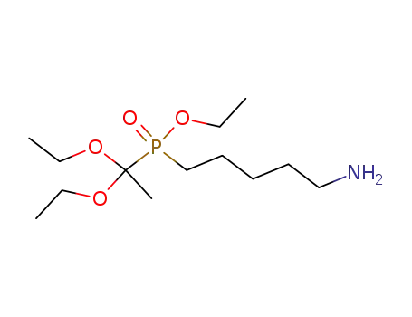 (5-amino-pentyl)-(1,1-diethoxy-ethyl)-phosphinic acid ethyl ester