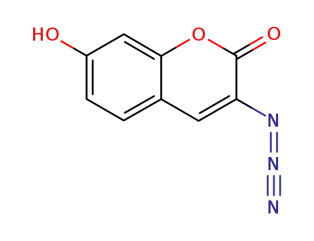 Molecular Structure of 817638-68-9 (3-Azido-7-hydroxycoumarin)