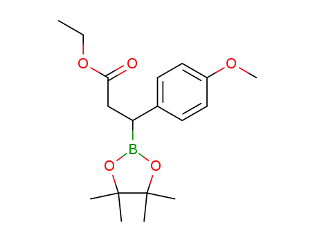 ethyl 3-(4-methoxyphenyl)-3-(4,4,5,5,-tetramethyl-[1,3,2]dioxaborolan-2-yl)-propionate