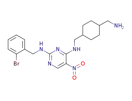 N4-{[4-(aminomethyl)cyclohexyl]methyl}-N2-(2-bromobenzyl)-5-nitropyrimidine-2,4-diamine