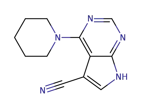 4-Piperidin-1-yl-7H-pyrrolo[2,3-d]pyrimidine-5-carbonitrile