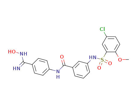 3-(5-chloro-2-methoxy-benzenesulfonylamino)-N-[4-(N-hydroxycarbamimidoyl)-phenyl]-benzamide