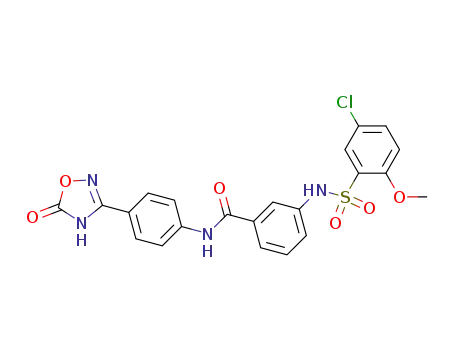 3-(5-Chloro-2-methoxy-benzenesulfonylamino)-N-[4-(5-oxo-4,5-dihydro-[1,2,4]oxadiazol-3-yl)-phenyl]-benzamide