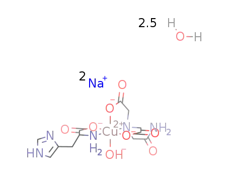 Na2[Cu(N-(2-acetamido)iminodiacetato)(histidine)(OH)]*2.5H2O