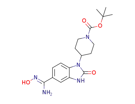 tert-butyl 4-{5-[(Z)-amino(hydroxyimino)methyl]-2-oxo-2,3-dihydro-1H-benzimidazol-1-yl}piperidine-1-carboxylate