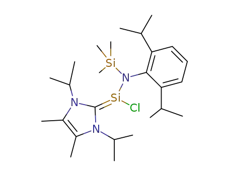 (2,6-iPr2C6H3)N(SiMe3)Si(1,3-diisopropyl-4,5-dimethyl-imidazol-2-ylidene)Cl