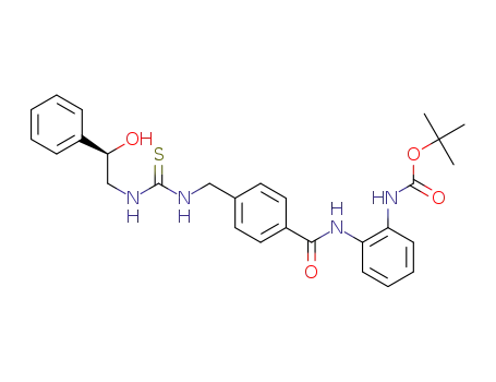 (R)-tert-butyl N-(2-(4-((3-(2-hydroxy-2-phenylethyl)thioureido)methyl)benzamido)phenyl)carbamate