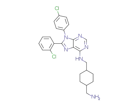 N-{[4-(aminomethyl)cyclohexyl]methyl}-8-(2-chlorophenyl)-9-(4-chlorophenyl)-9H-purin-6-amine