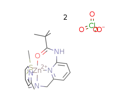 [(N-((2-ethylthio)ethyl)-N-((6-pivaloylamido-2-pyridyl)methyl)-N-((2-pyridyl)methyl)amine)-Zn](ClO4)2