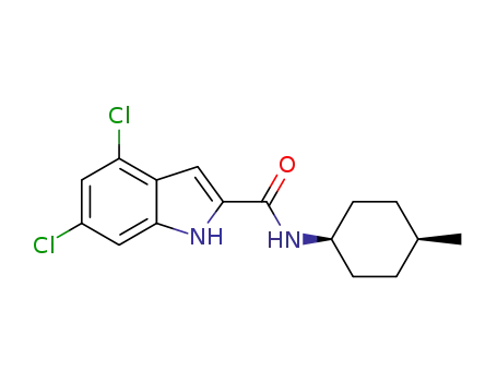 4,6-dichloro-N-(cis-4-methylcyclohexyl)-1H-indole-2-carboxamide