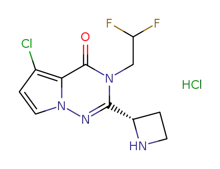 (S)-2-(azetidin-2-yl)-5-chloro-3-(2,2-difluoroethyl)pyrrolo[1,2-f][1,2,4] triazin4(3H)-one hydrochloride