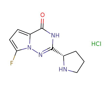(5)-7-fluoro-2-(pyrrolidin-2-yl)pyrrolo[1,2-f][1,2,4]triazin-4(3H)-one hydrochloride
