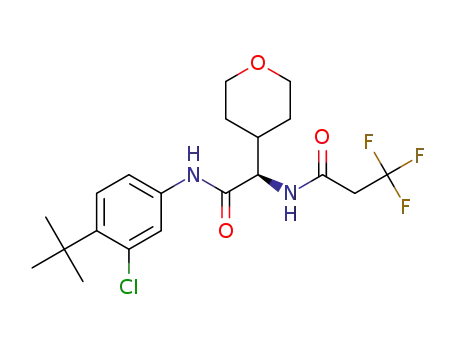 N-((1R)-2-((4-tert-butyl-3-chlorophenyl)amino)-2-oxo-1-(tetrahydro-2H-pyran-4-yl)ethyl)-3,3,3-trifluoropropanamide