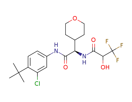 N-((1R)-2-((4-tert-butyl-3-chlorophenyl)amino)-2-oxo-1-(tetrahydro-2H-pyran-4-yl)ethyl)-3,3,3-trifluoro-2-hydroxypropanamide