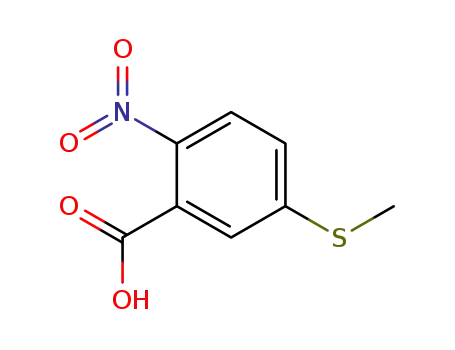 Molecular Structure of 68701-32-6 (5-(METHYLTHIO)-2-NITROBENZOIC ACID)