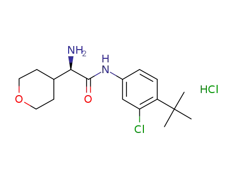 (2R)-2-amino-N-(4-(tert-butyl)-3-chlorophenyl)-2-(tetrahydro-2H-pyran-4-yl)acetamide hydrochloride