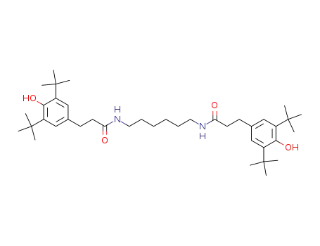 Molecular Structure of 23128-74-7 (3,3'-Bis(3,5-di-tert-butyl-4-hydroxyphenyl)-N,N'-hexamethylenedipropionamide)