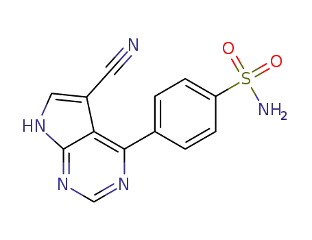 4-(5-cyano-7H-pyrrolo[2,3-d]pyrimidin-4-yl)benzenesulfonamide
