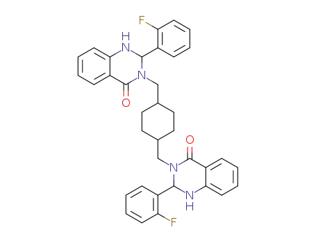 3,3'-(cyclohexane-1,4-diylbis(methylene))bis(2-(2-fluorophenyl)-2,3-dihydroquinazolin-4(1H)-one)