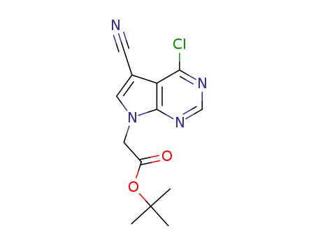 tert-butyl 2-(4-chloro-5-cyano-7H-pyrrolo[2,3-d]pyrimidin-7-yl)acetate