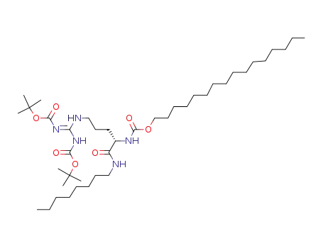 hexadecyl N-[(1S)-4-[[N,N'-bis(tert-butoxycarbonyl)carbamimidoyl]amino]-1-(octylcarbamoyl)butyl]carbamate