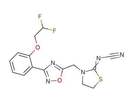 5-((2-cyanoimino-1,3-thiazolidine)-N-methyl)-3-(2-(2,2-difluoroethoxy)phenyl)-1,2,4-oxadiazole