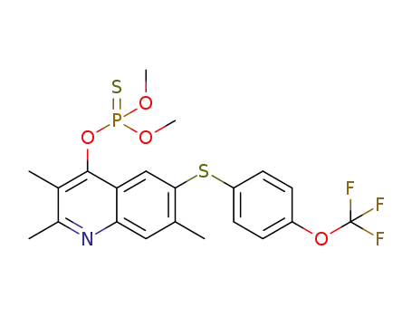 O,O-dimethyl O-2,3,7-trimethyl-6-(4-(trifluoromethoxy)phenylthio)quinolin-4-yl phosphorothioate