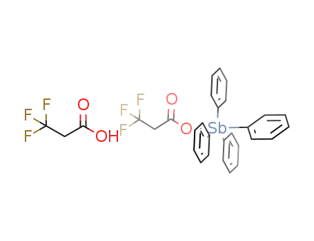 1 : 1 solvate of tetraphenylantimony 3,3,3-trifluoropropanate with 3,3,3-trifluoropropanoic acid